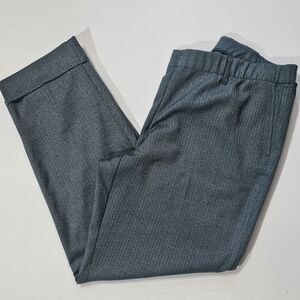 J. Jill High Rise Dress Pants Womens Large Green Rolled Hem